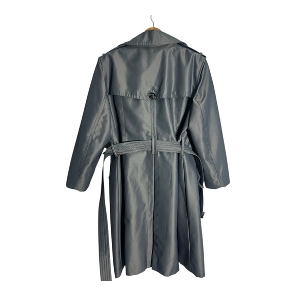 London Fog Charcoal Double-Breasted Trench Coat - Picture 3 of 3